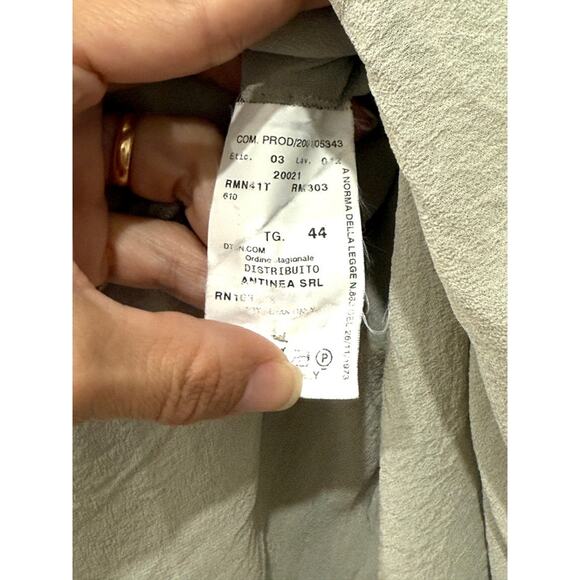 Armani Collezioni Distressed Ruffle Midi Asymmetric Skirt Gray Women's Size 8 - Picture 4 of 5